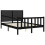VidaXL (black, 135 x 190 cm) vidaXL Bed Frame Platform Bed with Headboard White Small Double Solid Wood 5