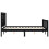 VidaXL (black, 135 x 190 cm) vidaXL Bed Frame Platform Bed with Headboard White Small Double Solid Wood 7