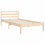 VidaXL (brown, 100 x 200 cm) vidaXL Bed Frame Bed Base Platform Bed with Headboard White Single Solid Wood 9