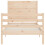 VidaXL (brown, 100 x 200 cm) vidaXL Bed Frame Bed Base Platform Bed with Headboard White Single Solid Wood 6