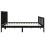 VidaXL (black, 200 x 200 cm) vidaXL Bed Frame Bed Base Platform Bed with Headboard Grey Single Solid Wood 7