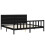 VidaXL (black, 200 x 200 cm) vidaXL Bed Frame Bed Base Platform Bed with Headboard Grey Single Solid Wood 5
