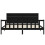 VidaXL (black, 200 x 200 cm) vidaXL Bed Frame Bed Base Platform Bed with Headboard Grey Single Solid Wood 6