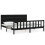 VidaXL (black, 200 x 200 cm) vidaXL Bed Frame Bed Base Platform Bed with Headboard Grey Single Solid Wood 1