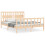 VidaXL (brown, 160 x 200 cm) vidaXL Bed Frame Bed Base Platform Bed with Headboard Grey Single Solid Wood 1