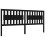 VidaXL (black, 200 x 200 cm) vidaXL Bed Frame Bed Base Platform Bed with Headboard Grey Single Solid Wood 8