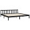 VidaXL (black, 200 x 200 cm) vidaXL Bed Frame Bed Base Platform Bed with Headboard Grey Single Solid Wood 9