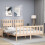 VidaXL (brown, 160 x 200 cm) vidaXL Bed Frame Bed Base Platform Bed with Headboard Grey Single Solid Wood 3