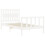VidaXL (white, 100 x 200 cm) vidaXL Bed Frame Bed Base Platform Bed with Headboard Grey Single Solid Wood 5
