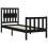 VidaXL (black, 75 x 190 cm) vidaXL Bed Frame Bed Base Platform Bed with Headboard Grey Single Solid Wood 5