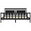 VidaXL (black, 200 x 200 cm) vidaXL Bed Frame Bed Base Platform Bed with Headboard Grey Single Solid Wood 6