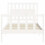 VidaXL (white, 100 x 200 cm) vidaXL Bed Frame Bed Base Platform Bed with Headboard Grey Single Solid Wood 6