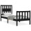 VidaXL (black, 75 x 190 cm) vidaXL Bed Frame Bed Base Platform Bed with Headboard Grey Single Solid Wood 1