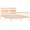 VidaXL (brown, 160 x 200 cm) vidaXL Bed Frame Bed Base Platform Bed with Headboard Grey Single Solid Wood 5