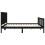 VidaXL (black, 200 x 200 cm) vidaXL Bed Frame Bed Base Platform Bed with Headboard Grey Single Solid Wood 7