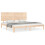 VidaXL (brown, 200 x 200 cm) vidaXL Bed Frame Bed Base Platform Bed with Headboard White Single Solid Wood 2