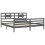 VidaXL (grey, 200 x 200 cm) vidaXL Bed Frame Bed Base Platform Bed with Headboard Small Single Solid Wood 5