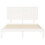 VidaXL (white, 140 x 190 cm) vidaXL Bed Frame Bed Base Platform Bed with Headboard White Single Solid Wood 6