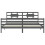 VidaXL (grey, 200 x 200 cm) vidaXL Bed Frame Bed Base Platform Bed with Headboard Small Single Solid Wood 7