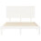 VidaXL (white, 120 x 190 cm) vidaXL Bed Frame Bed Base Platform Bed with Headboard White Single Solid Wood 6