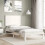 VidaXL (white, 100 x 200 cm) vidaXL Bed Frame Bed Base Platform Bed with Headboard White Single Solid Wood 3