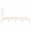 VidaXL (white, 120 x 190 cm) vidaXL Bed Frame Bed Base Platform Bed with Headboard White Single Solid Wood 7