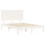 VidaXL (white, 140 x 200 cm) vidaXL Bed Frame Bed Base Platform Bed with Headboard White Single Solid Wood 5