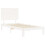 VidaXL (white, 90 x 200 cm) vidaXL Bed Frame Bed Base Platform Bed with Headboard White Single Solid Wood 5