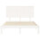 VidaXL (white, 140 x 200 cm) vidaXL Bed Frame Bed Base Platform Bed with Headboard White Single Solid Wood 6
