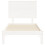 VidaXL (white, 90 x 200 cm) vidaXL Bed Frame Bed Base Platform Bed with Headboard White Single Solid Wood 6
