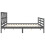 VidaXL (grey, 200 x 200 cm) vidaXL Bed Frame Platform Bed with Headboard White Small Double Solid Wood 7