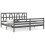 VidaXL (grey, 200 x 200 cm) vidaXL Bed Frame Platform Bed with Headboard White Small Double Solid Wood 2