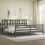 VidaXL (grey, 200 x 200 cm) vidaXL Bed Frame Platform Bed with Headboard White Small Double Solid Wood 3