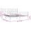 VidaXL (grey, 200 x 200 cm) vidaXL Bed Frame Platform Bed with Headboard White Small Double Solid Wood 4