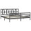 VidaXL (grey, 200 x 200 cm) vidaXL Bed Frame Platform Bed with Headboard White Small Double Solid Wood 5