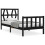 VidaXL (black, 75 x 190 cm) vidaXL Bed Frame Platform Bed with Headboard Black Small Single Solid Wood 2