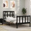 VidaXL (black, 75 x 190 cm) vidaXL Bed Frame Platform Bed with Headboard Black Small Single Solid Wood 3