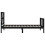 VidaXL (black, 75 x 190 cm) vidaXL Bed Frame Platform Bed with Headboard Black Small Single Solid Wood 7