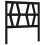 VidaXL (black, 75 x 190 cm) vidaXL Bed Frame Platform Bed with Headboard Black Small Single Solid Wood 8
