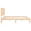 VidaXL (brown, 200 x 200 cm) vidaXL Bed Frame Bed Base Platform Bed with Headboard White Single Solid Wood 7