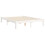 VidaXL (white, 135 x 190 cm) vidaXL Bed Frame Bed Base Wooden Platform Bed with Headboard Double Solid Wood 8