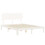 VidaXL (white, 140 x 190 cm) vidaXL Bed Frame Bed Base Wooden Platform Bed with Headboard Double Solid Wood 5