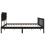 VidaXL (black, 135 x 190 cm) vidaXL Bed Frame Bed Base Platform Bed with Headboard Small Single Solid Wood 7