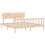 VidaXL (brown, 180 x 200 cm) vidaXL Bed Frame Bed Base Platform Bed with Headboard Small Single Solid Wood 5