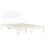 VidaXL (white, 135 x 190 cm) vidaXL Bed Frame Bed Base Wooden Platform Bed with Headboard Double Solid Wood 5