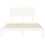 VidaXL (white, 135 x 190 cm) vidaXL Bed Frame Bed Base Wooden Platform Bed with Headboard Double Solid Wood 6