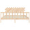 VidaXL (brown, 180 x 200 cm) vidaXL Bed Frame Bed Base Platform Bed with Headboard Small Single Solid Wood 6