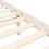 VidaXL (white, 135 x 190 cm) vidaXL Bed Frame Bed Base Wooden Platform Bed with Headboard Double Solid Wood 9