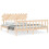 VidaXL (brown, 180 x 200 cm) vidaXL Bed Frame Bed Base Platform Bed with Headboard Small Single Solid Wood 2