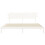VidaXL (white, 200 x 200 cm) vidaXL Bed Frame Bed Base Wooden Platform Bed with Headboard Double Solid Wood 6